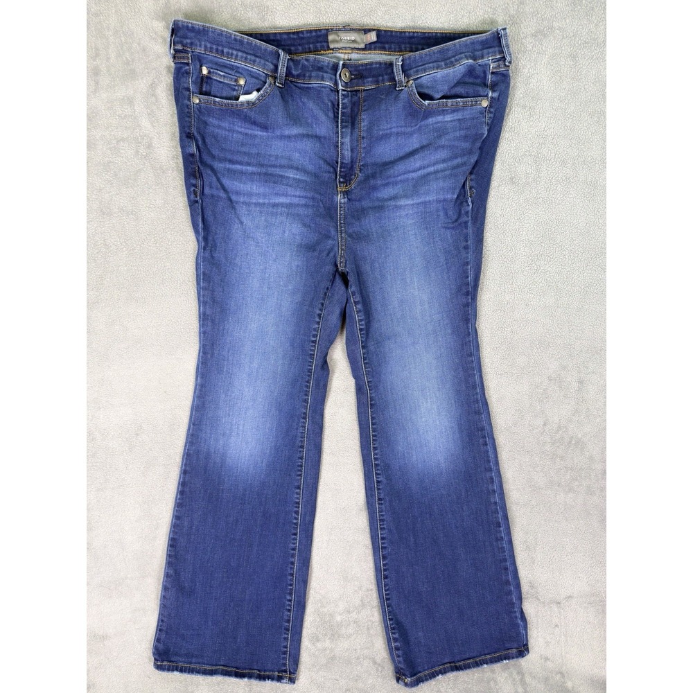 Torrid Jeans Womens 20 R Plus Blue Dark‎ Wash High Rise Bootcut Stretch Denim